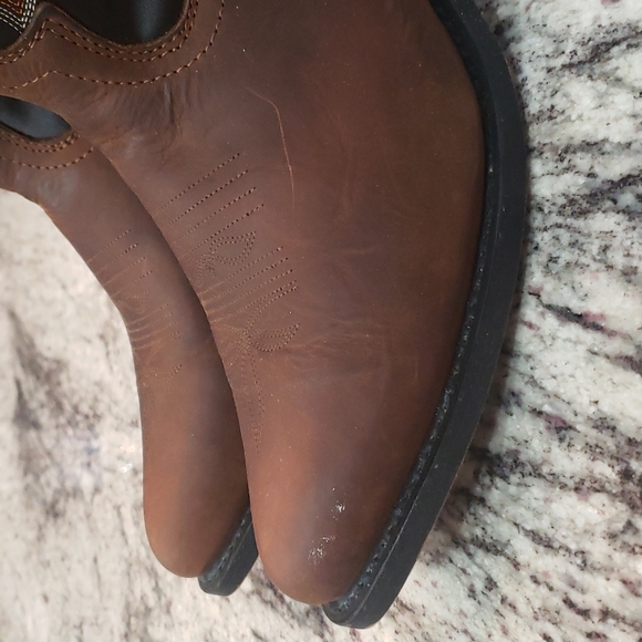 Mens Masterson Boot Co Brown Black Leather Boot Size 11.5 - Picture 3 of 9